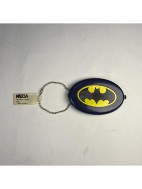 Batman Coin Purse Pouch Keychain Silicone Blue Yellow Black Batman Logo